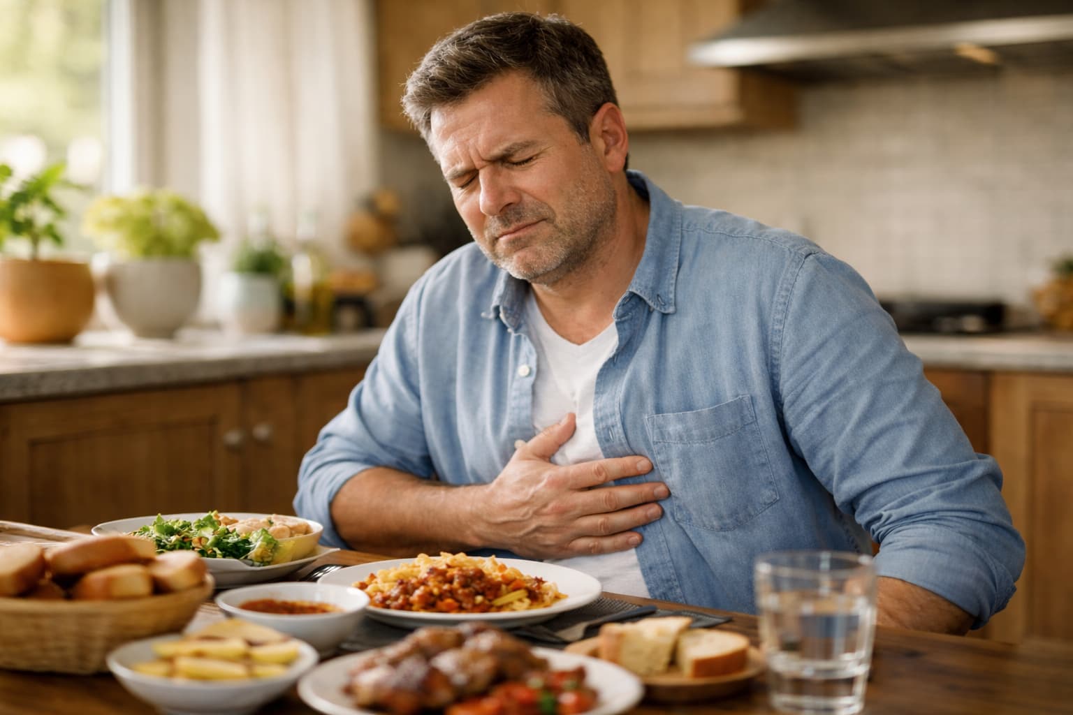 Тяжесть в желудке после еды